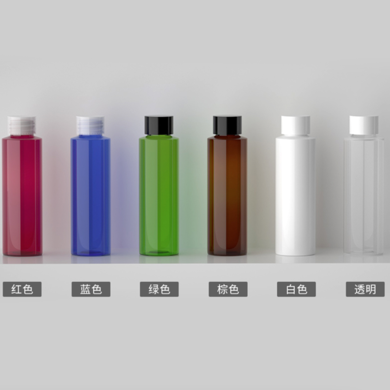 100ml キャップ＆中栓付きPETボトル 、ピンク、 白色 、クリアー、 黒色、 茶色、 緑色、 ブルのカラーは在庫販売